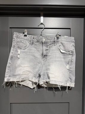 Old Navy Light Gray Distressed Denim Shorts